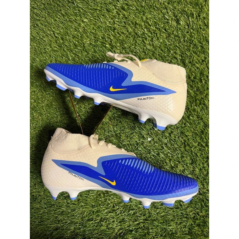 Mens 11.5 Nike Phantom Luna II Academy FG/MG Soccer Cleats Blue White HQ2279-400
